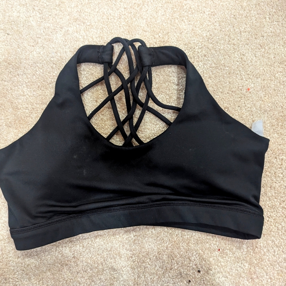 CVG Black Butterfly Back Sports Bra